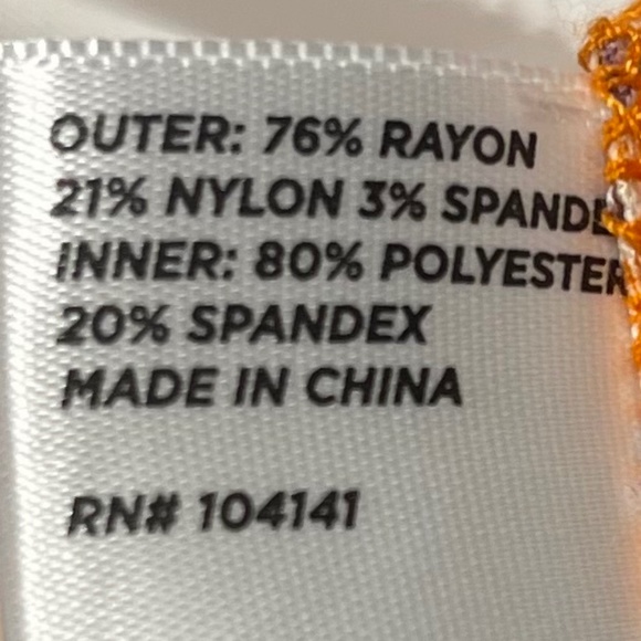 Lady Hagen Athletic Skirt. Orange and White  Built in Shorts. Pockets. XS - Picture 8 of 8